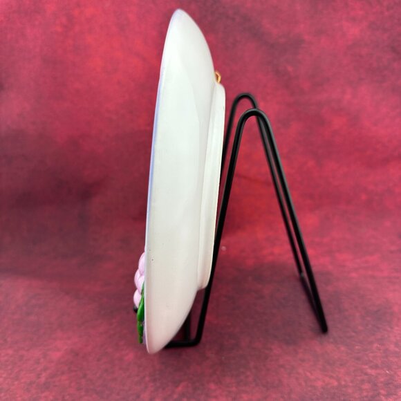 VINTAGE CERAMIC WALL HANGING 3D FRUIT BASKET PLATE MADE IN JAPAN,  HARUTA BRAND - Picture 3 of 4